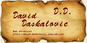 David Daskalović vizit kartica